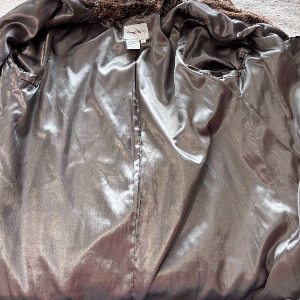 Pamela McCoy Vintage Woman Faux Fur Coat, Brown Size M - Picture 14 of 16
